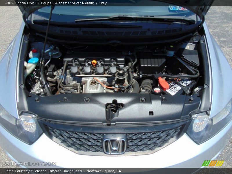 Alabaster Silver Metallic / Gray 2009 Honda Civic LX Coupe