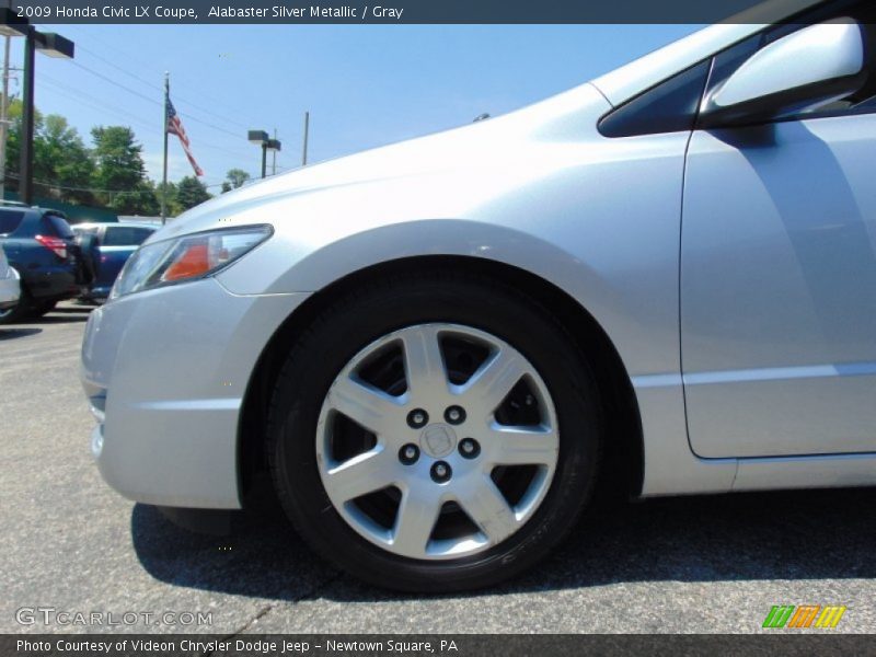 Alabaster Silver Metallic / Gray 2009 Honda Civic LX Coupe