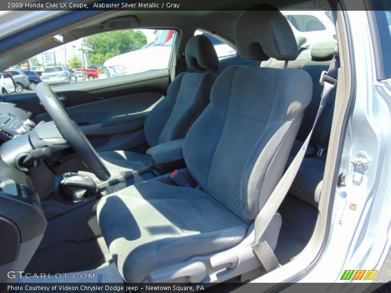 Alabaster Silver Metallic / Gray 2009 Honda Civic LX Coupe