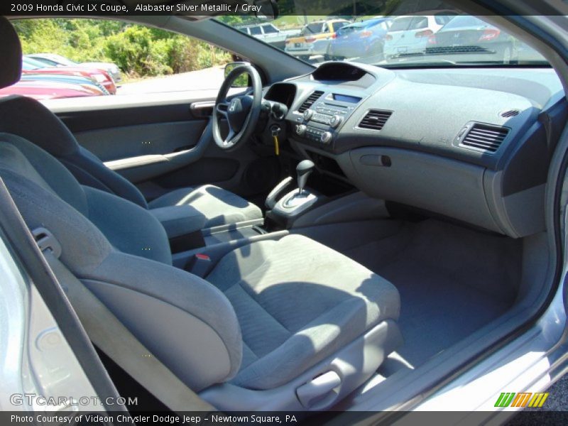 Alabaster Silver Metallic / Gray 2009 Honda Civic LX Coupe