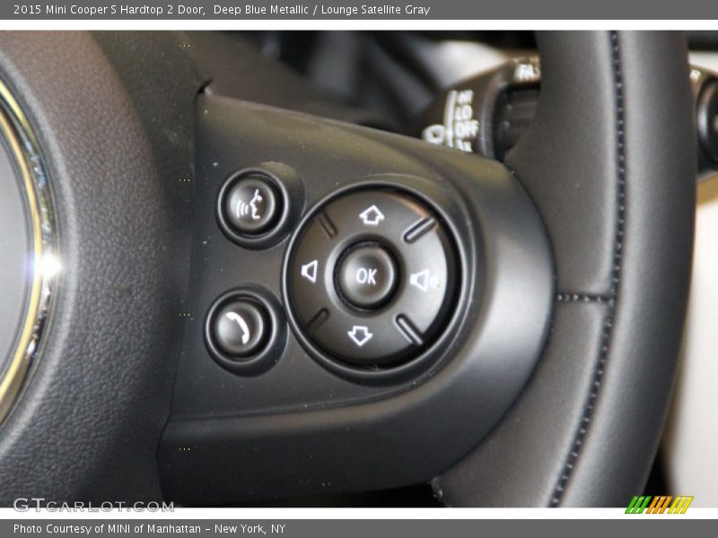 Deep Blue Metallic / Lounge Satellite Gray 2015 Mini Cooper S Hardtop 2 Door