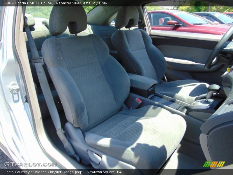 Alabaster Silver Metallic / Gray 2009 Honda Civic LX Coupe