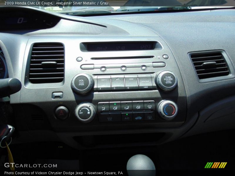 Alabaster Silver Metallic / Gray 2009 Honda Civic LX Coupe