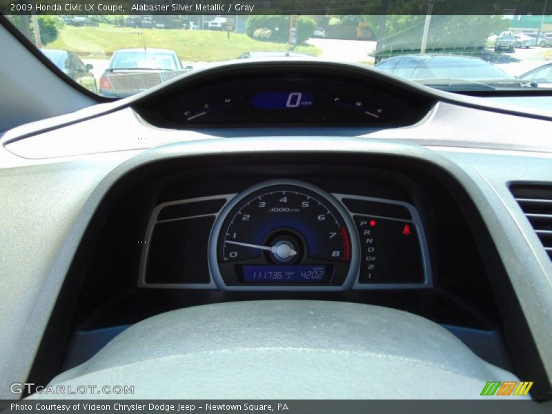 Alabaster Silver Metallic / Gray 2009 Honda Civic LX Coupe