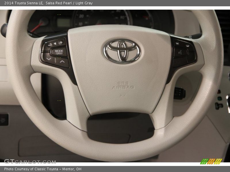 Salsa Red Pearl / Light Gray 2014 Toyota Sienna LE