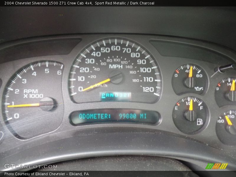 Sport Red Metallic / Dark Charcoal 2004 Chevrolet Silverado 1500 Z71 Crew Cab 4x4