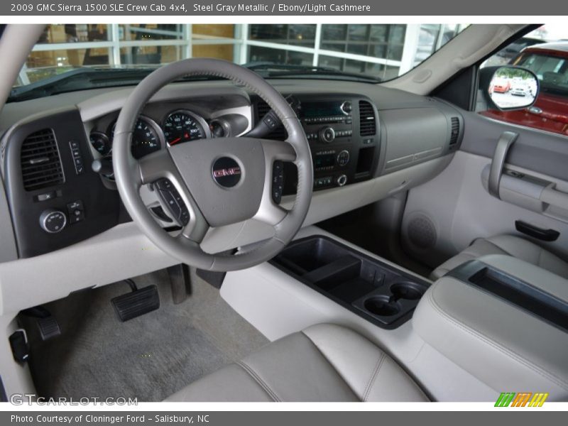 Steel Gray Metallic / Ebony/Light Cashmere 2009 GMC Sierra 1500 SLE Crew Cab 4x4