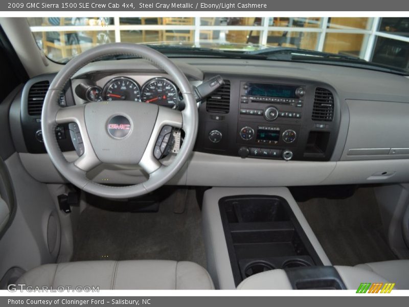 Steel Gray Metallic / Ebony/Light Cashmere 2009 GMC Sierra 1500 SLE Crew Cab 4x4