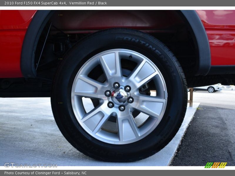 Vermillion Red / Black 2010 Ford F150 FX4 SuperCab 4x4