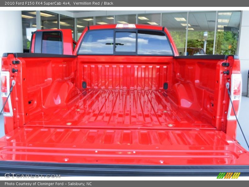 Vermillion Red / Black 2010 Ford F150 FX4 SuperCab 4x4
