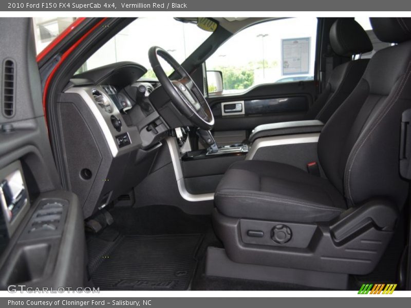 Vermillion Red / Black 2010 Ford F150 FX4 SuperCab 4x4
