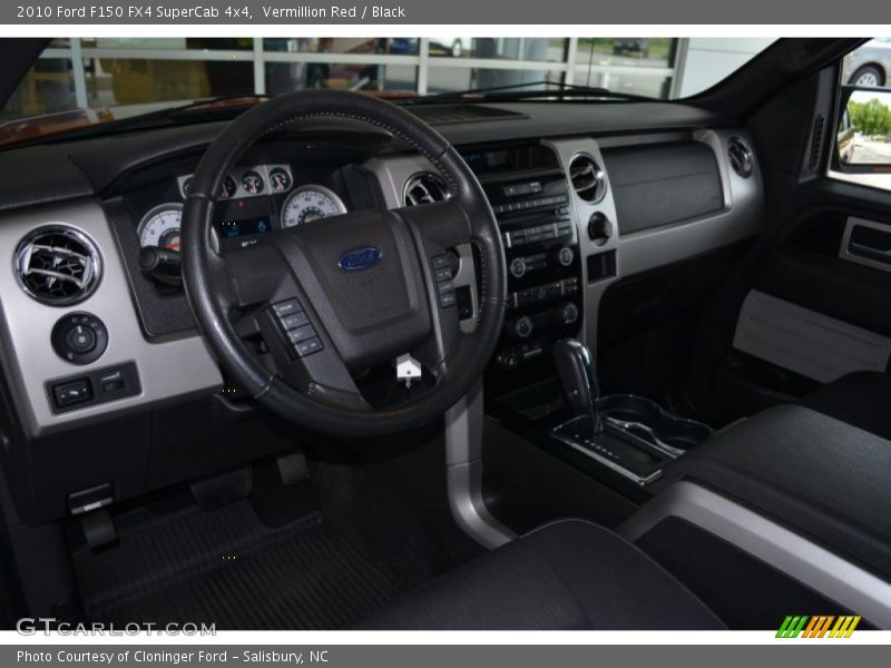 Vermillion Red / Black 2010 Ford F150 FX4 SuperCab 4x4