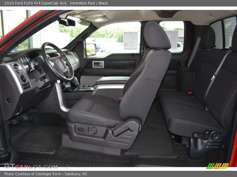 Vermillion Red / Black 2010 Ford F150 FX4 SuperCab 4x4