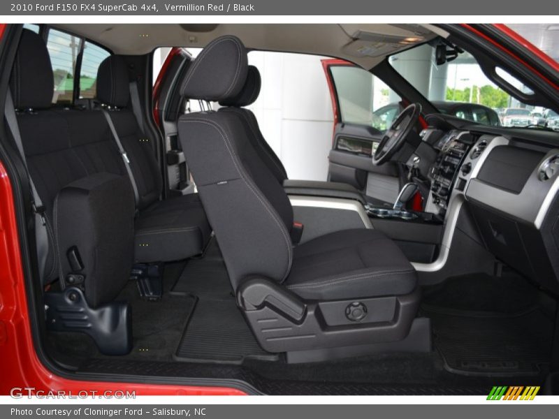 Vermillion Red / Black 2010 Ford F150 FX4 SuperCab 4x4