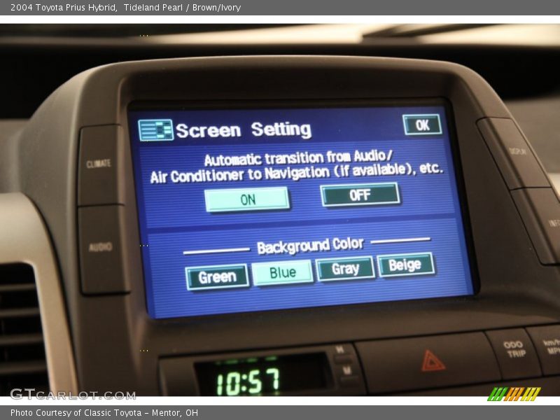 Tideland Pearl / Brown/Ivory 2004 Toyota Prius Hybrid