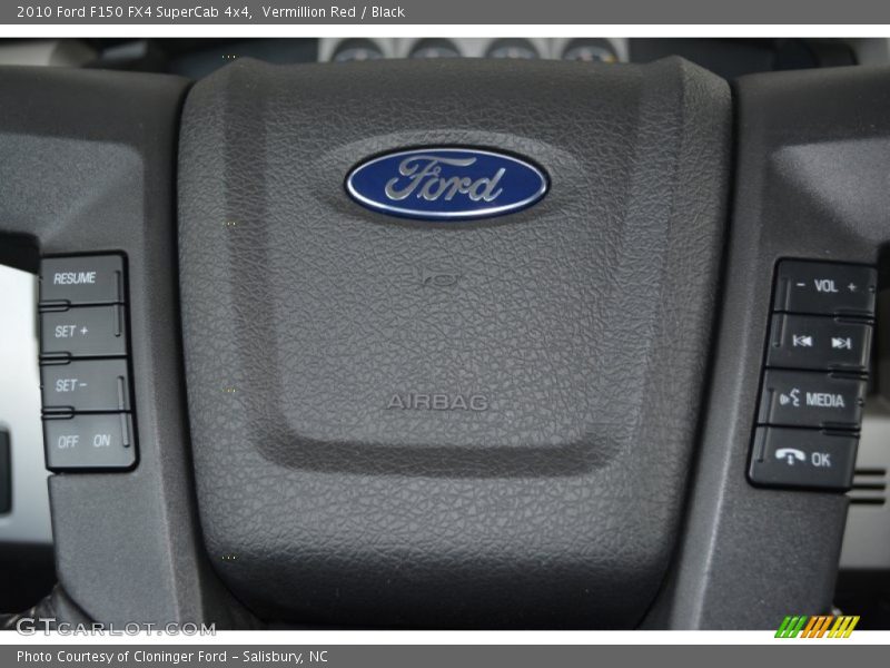 Vermillion Red / Black 2010 Ford F150 FX4 SuperCab 4x4