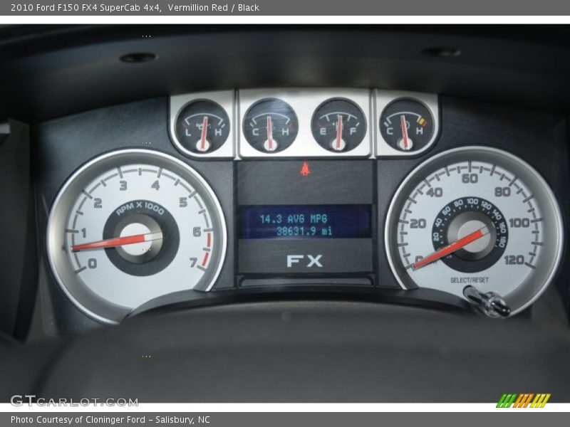 Vermillion Red / Black 2010 Ford F150 FX4 SuperCab 4x4