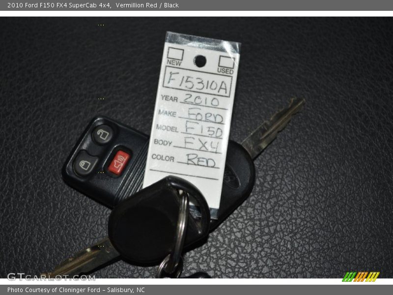 Vermillion Red / Black 2010 Ford F150 FX4 SuperCab 4x4