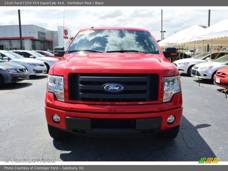 Vermillion Red / Black 2010 Ford F150 FX4 SuperCab 4x4