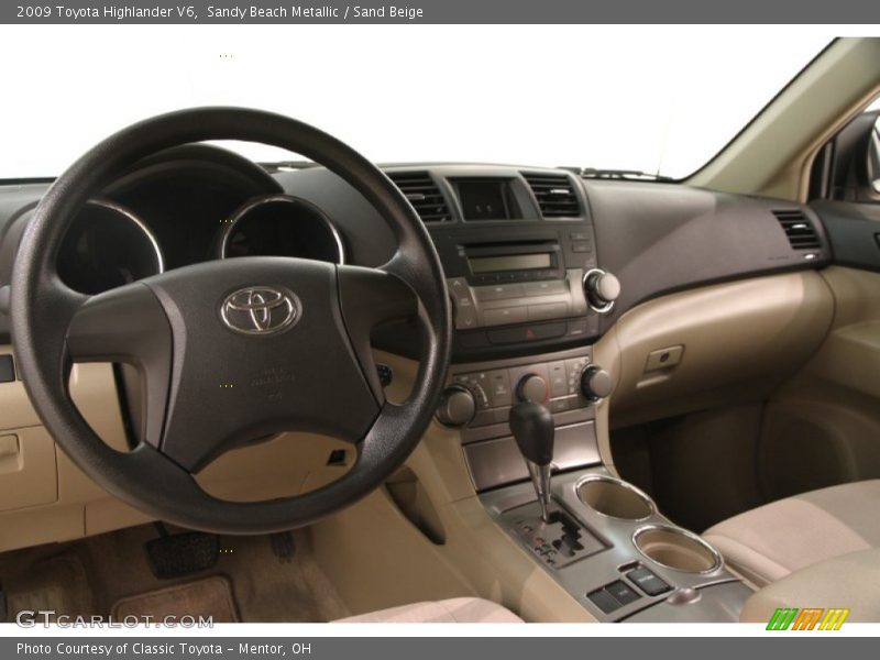 Sandy Beach Metallic / Sand Beige 2009 Toyota Highlander V6