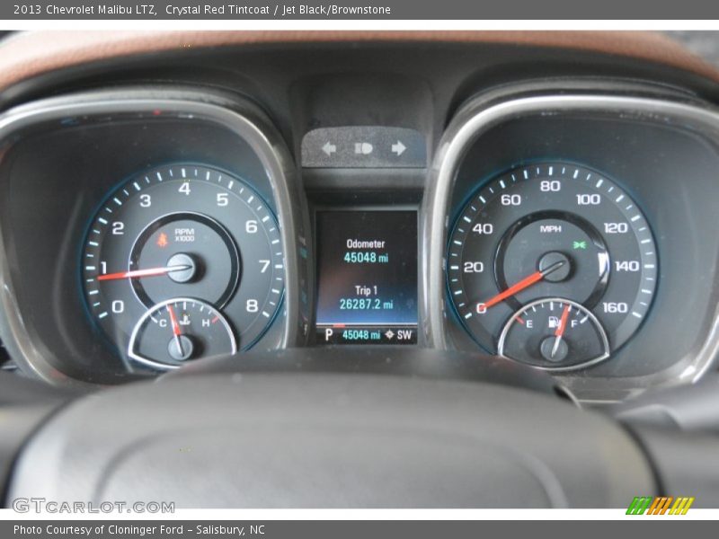 Crystal Red Tintcoat / Jet Black/Brownstone 2013 Chevrolet Malibu LTZ