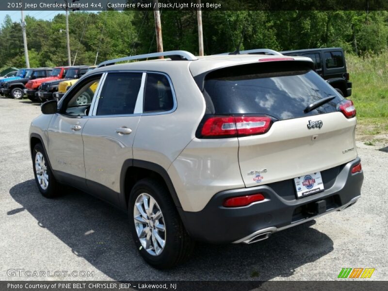 Cashmere Pearl / Black/Light Frost Beige 2015 Jeep Cherokee Limited 4x4