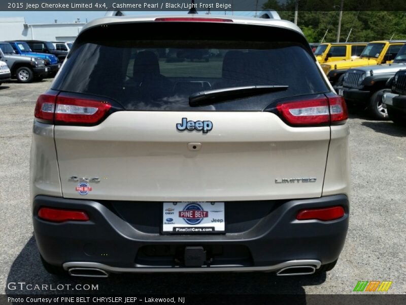 Cashmere Pearl / Black/Light Frost Beige 2015 Jeep Cherokee Limited 4x4