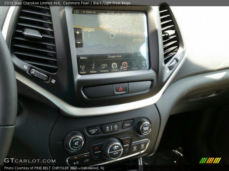 Cashmere Pearl / Black/Light Frost Beige 2015 Jeep Cherokee Limited 4x4