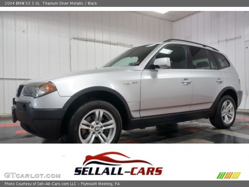Titanium Silver Metallic / Black 2004 BMW X3 3.0i
