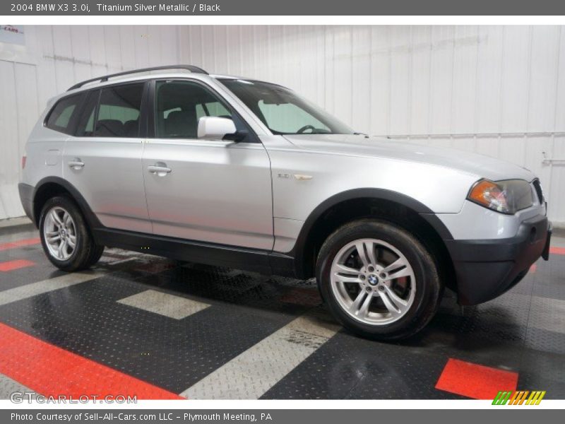 Titanium Silver Metallic / Black 2004 BMW X3 3.0i