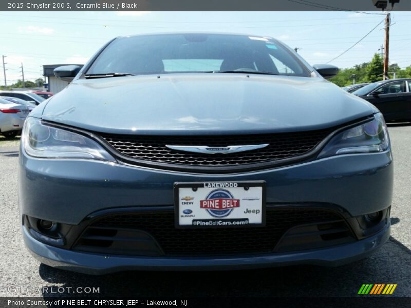 Ceramic Blue / Black 2015 Chrysler 200 S