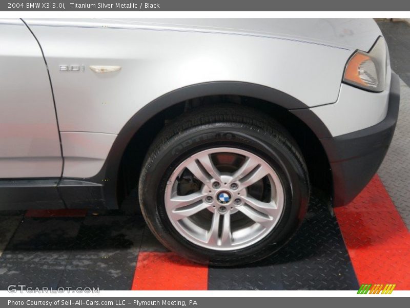 Titanium Silver Metallic / Black 2004 BMW X3 3.0i