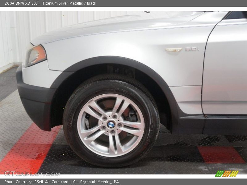 Titanium Silver Metallic / Black 2004 BMW X3 3.0i