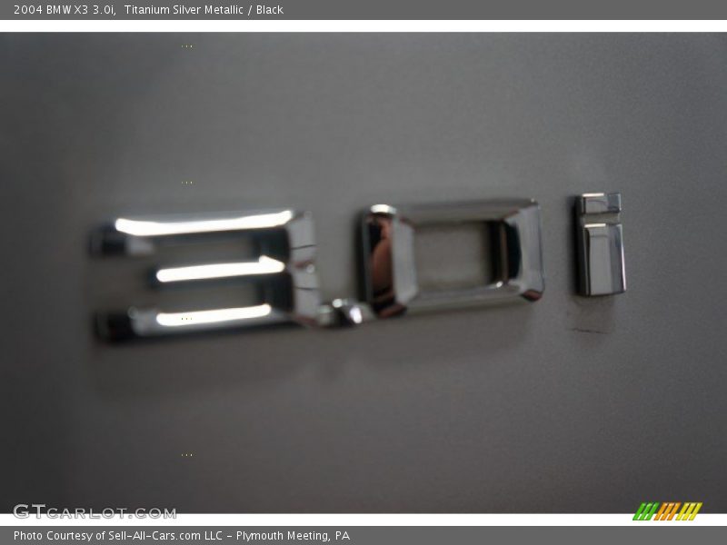 Titanium Silver Metallic / Black 2004 BMW X3 3.0i