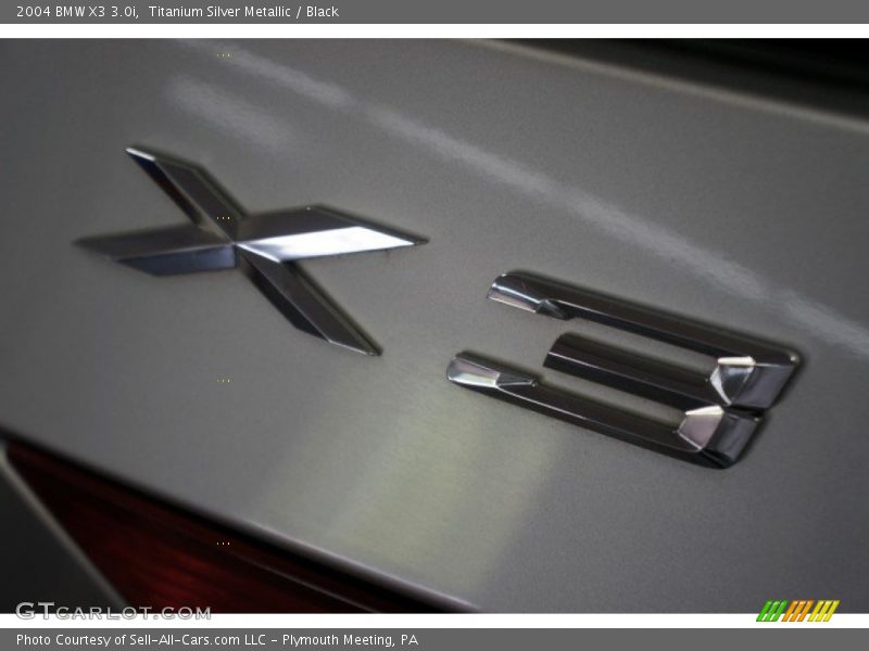 Titanium Silver Metallic / Black 2004 BMW X3 3.0i