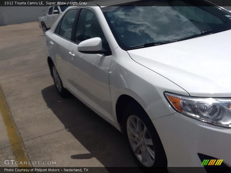Super White / Light Gray 2012 Toyota Camry LE