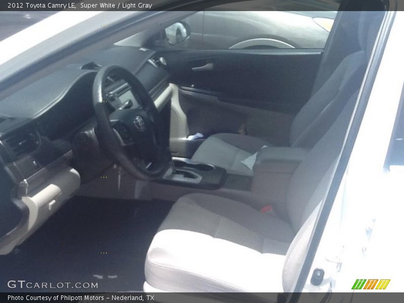 Super White / Light Gray 2012 Toyota Camry LE