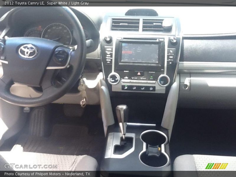 Super White / Light Gray 2012 Toyota Camry LE