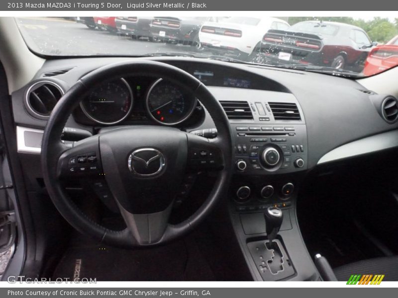 Liquid Silver Metallic / Black 2013 Mazda MAZDA3 i Touring 5 Door