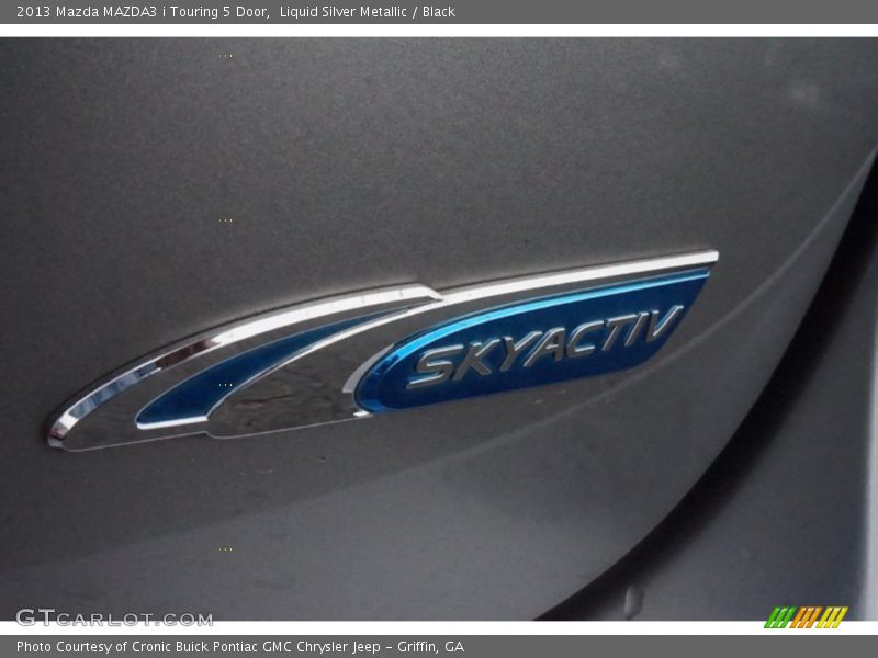 Liquid Silver Metallic / Black 2013 Mazda MAZDA3 i Touring 5 Door