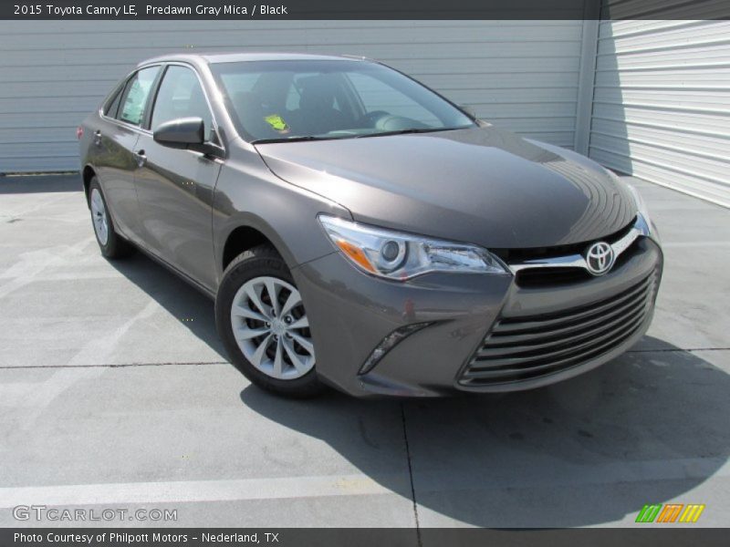 Predawn Gray Mica / Black 2015 Toyota Camry LE