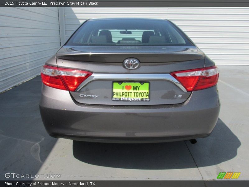 Predawn Gray Mica / Black 2015 Toyota Camry LE