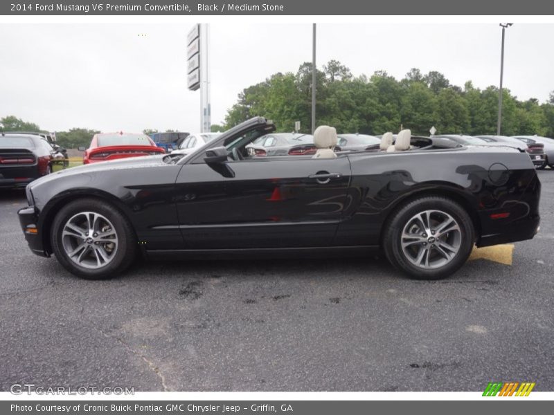 Black / Medium Stone 2014 Ford Mustang V6 Premium Convertible