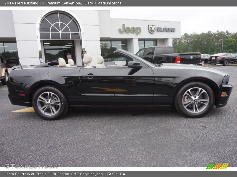 Black / Medium Stone 2014 Ford Mustang V6 Premium Convertible