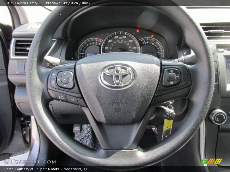 Predawn Gray Mica / Black 2015 Toyota Camry LE