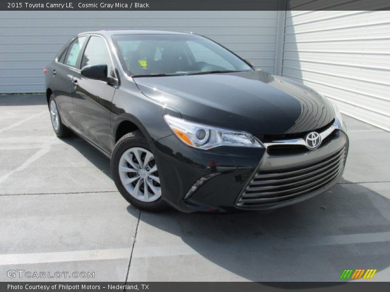 Cosmic Gray Mica / Black 2015 Toyota Camry LE