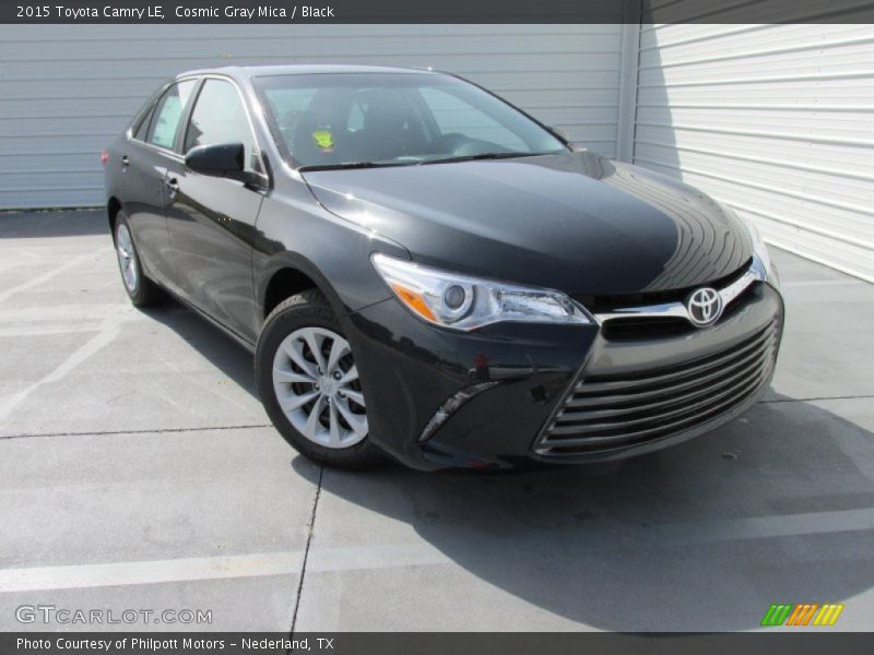 Cosmic Gray Mica / Black 2015 Toyota Camry LE