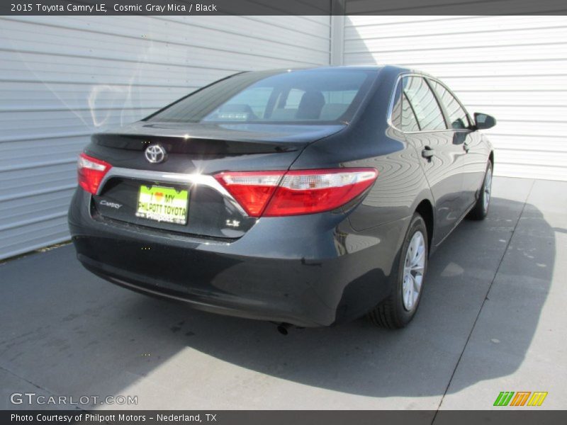 Cosmic Gray Mica / Black 2015 Toyota Camry LE