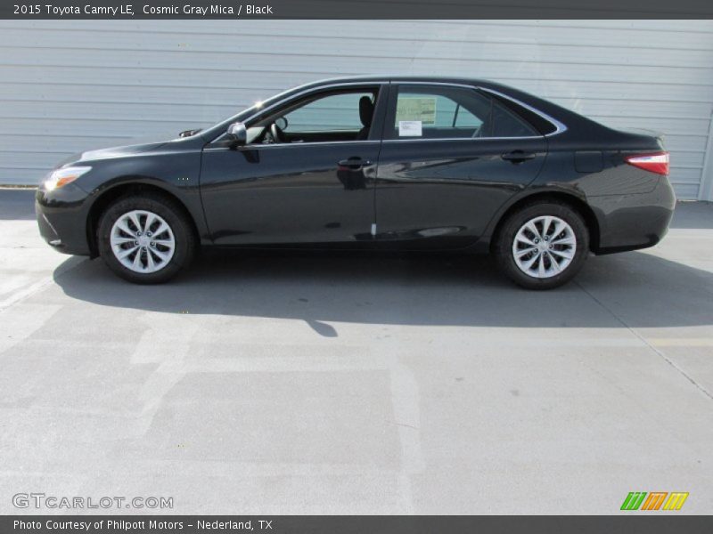 Cosmic Gray Mica / Black 2015 Toyota Camry LE
