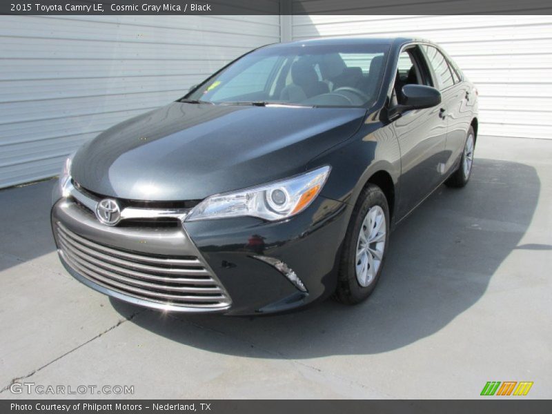 Cosmic Gray Mica / Black 2015 Toyota Camry LE
